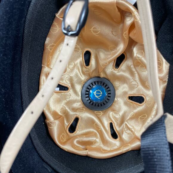 Troxel Grand Prix Gold II Equestrian Riding Helmet Small Black Velvet Show - Picture 7 of 10